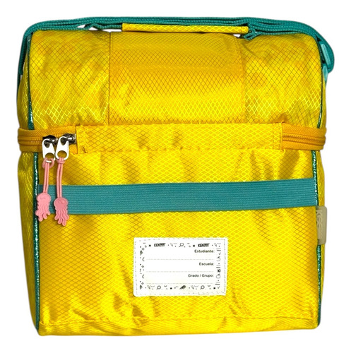 Kit Mochila Bob Esponja Lonchera Lapicera Primaria Original Amarillo Amarillo