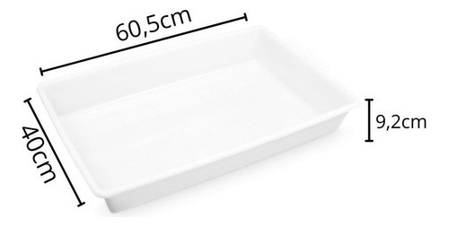 Bandeja Plastica Açougue 18 Lt Pead Congelamento 40 X 60 Cm