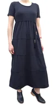 Comprar Maxi Vestido Largo De Modal Con Volados - 2330 Indumentaria
