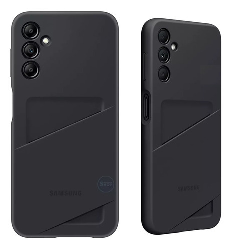 Capa Protetora Samsung Galaxy A14 Silicone Com Porta Cartão Cor Preto