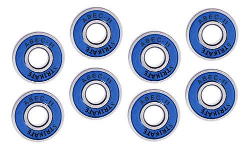 Paquete De 8 Rodamientos 608 Rs Abec 11 Hockey Patines Azul