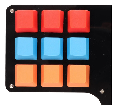 Mini Teclado Mecânico Macro De 9 Teclas Programável E 3 Botõ