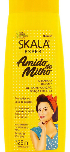 Skala Amido De Milho Shampoo Acondicionador Vegano Cabello 