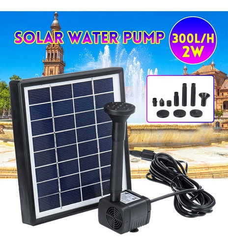 Flujo Máximo 300l/h 2w Panel De Energía Solar Bomba De Agua