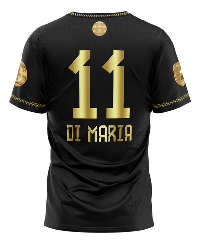 Camiseta Argentina Afa Campeones Edicion Negra Di Maria