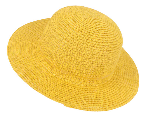 Sombrero De Paja Para El Sol, De Ala Ancha, Tejido Ligero, P