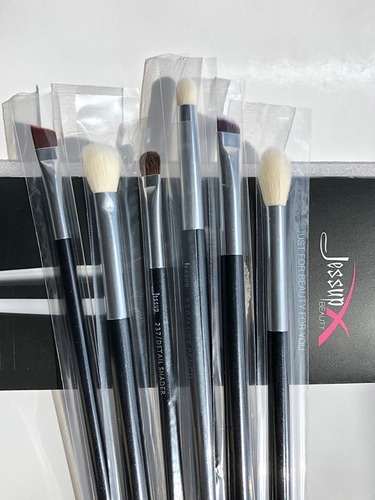 Jessup-brochas De Maquillaje De 6-25 Pzas, Juego De Brochas Color Negro