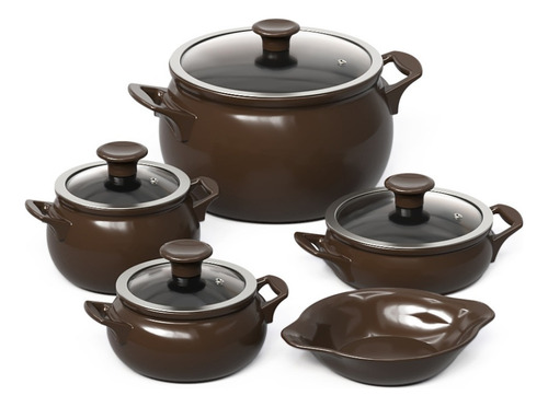 Conjunto Feijoada New Premiere 5pcs - Chocolate