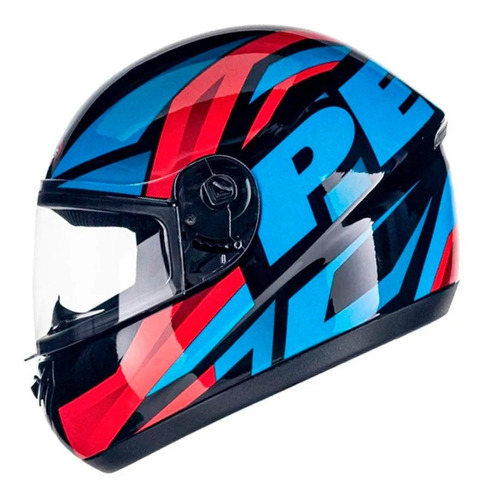 Capacete Peels Spike Maxi Azul Vermelho Brilho Novo