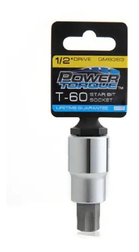 Dado Punta De Estrella T60 1/2¨ Acero Cromado Power Torque