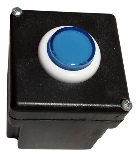Botoeira 1 Botão Azul Push Button N/a Com Fio
