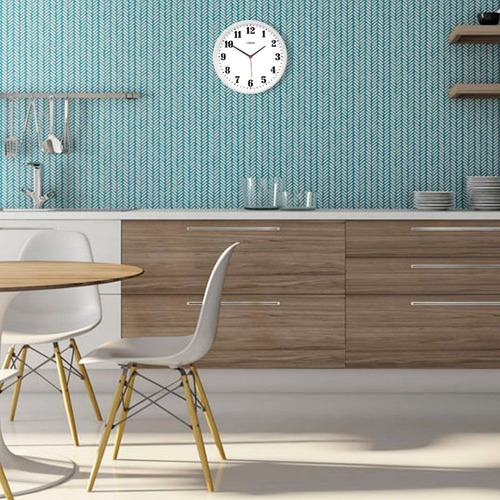 Relogio Parede Para Cozinha Cor Branco Herweg 6126s-21 Nf