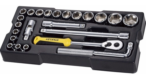 Stanley - Juego De Copas + Ratchet 1/2 PuLG 23 Pzas