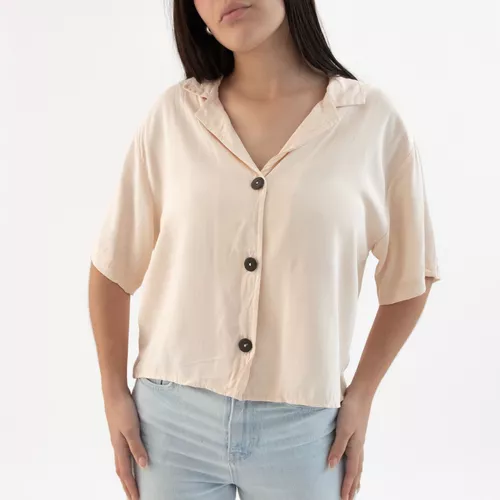 Camisa Celeste Mujer Lino