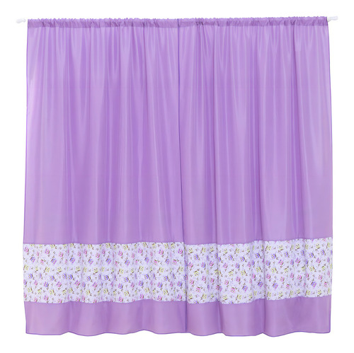 Cortina de dormitorio Corujita, 2 x 1,70 m, color lila