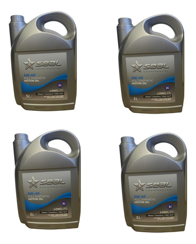Aceite Seal Packx4 Full Semisintetico 5w40 X 5 Litros Impor