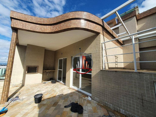 Belíssima Cobertura Na Vila Caiçara A 100 Metros Da Praia. - Co0017