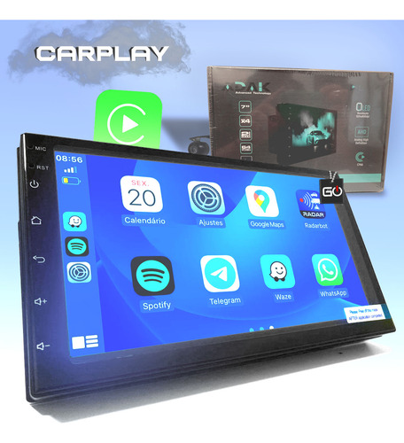 Multimidia Adak Android 64gb Ford Ka 2018-2021 Gps Tela 7p