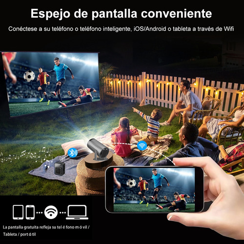 Proyector Inalámbrico Portátil | Plug & Play Hdmi In/usb/dc Blanco