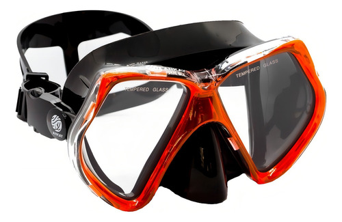 Máscara De Buceo Profesional Ankay Mantis Color Naranjo