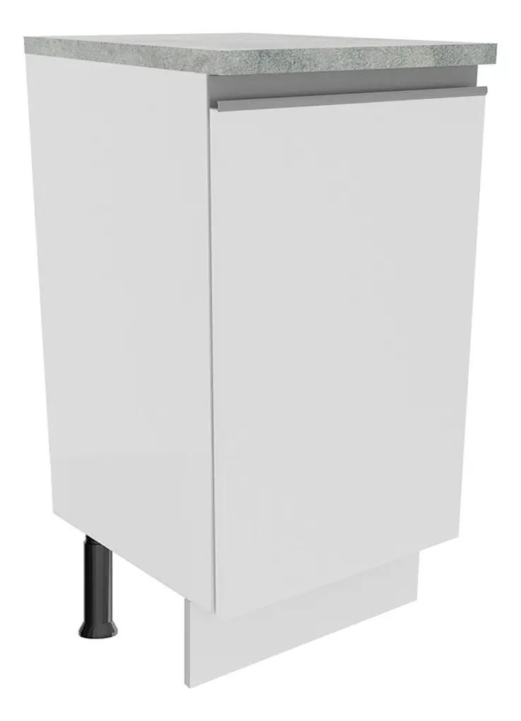 Bajo Mesada Con Mesada Madesa Glamy De 1 Puerta 40x84x52 Blanco
