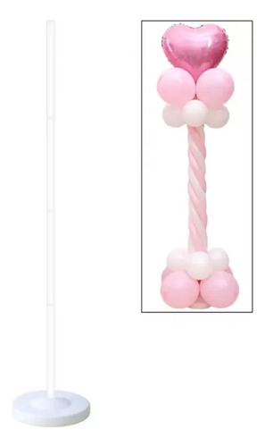 Pack 4 Bases Pilar + 16 Tubos De 30cms, Decoradores Globos