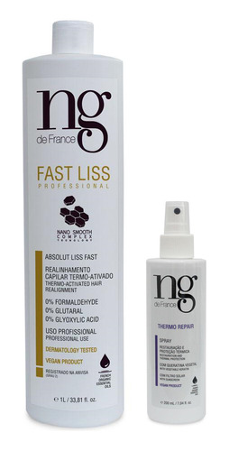 Ng De France Fast Liss 1000ml + Thermo Repair 200ml