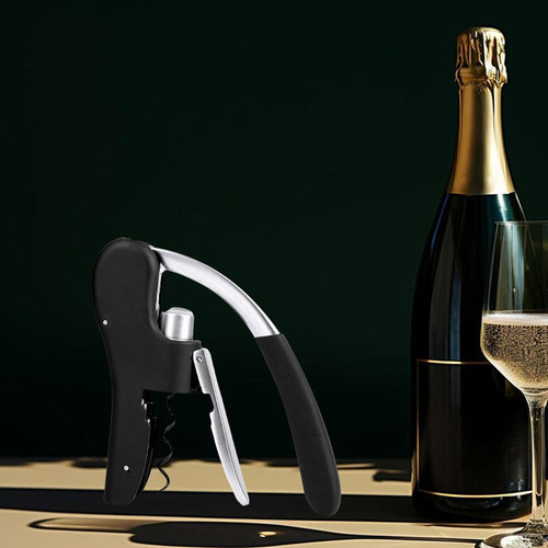 Botella De Vino Llave De Vino Con Gadgets De Cocina Negro
