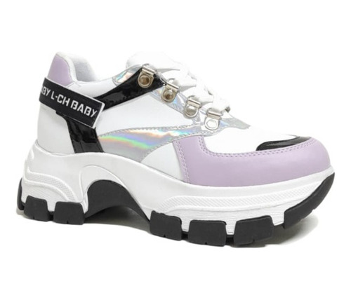 Imagen 5 de 5 de Zapatillas Damon Blanco/lila