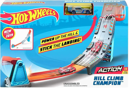 Pista Lanzador De Campeonato Con Auto Hot Wheels Original