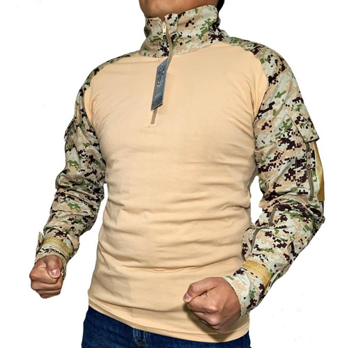 Playera Rapida Digital Desierto Combar Algodon Licra