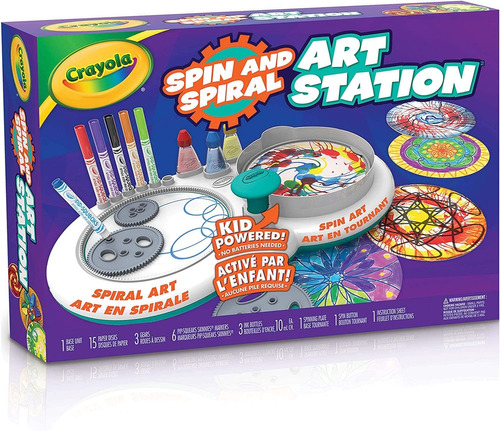 Estación De Arte Crayola Spin N Spiral. Manualidades Diy. Ju