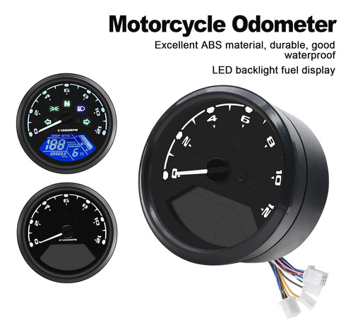 Velocímetro Para Motocicleta Tacómetro Rpm Km/h Impermeable