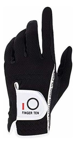 Dedo Diez Hombres S Grip Guante De Golf Lluvia Negro Gris C