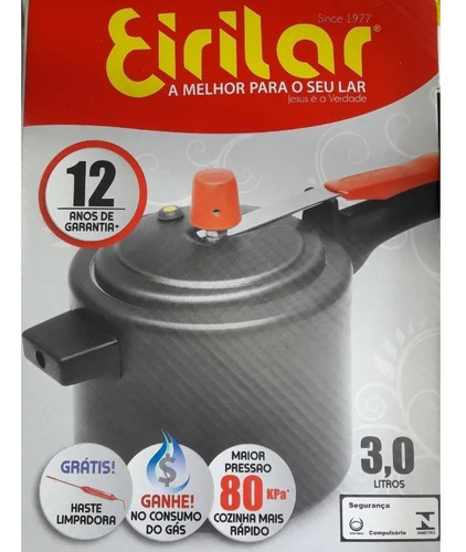 Imagem 4 de 5 de Panela De Pressao 3 Litros Eiriflon Antiaderente Eirilar