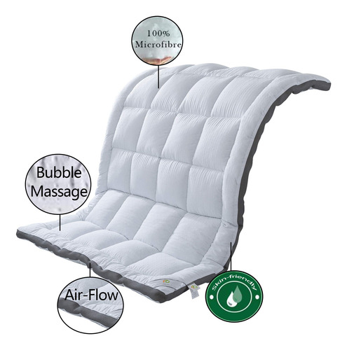 Cubrecolchón 3d Con Flujo De Aire Y Almohada De Pluma Altern