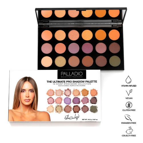 Palladio Paleta De Maquillaje Ultimate Pro Shadow Palette 18