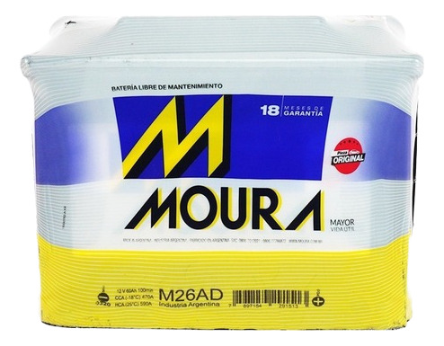 Batería Moura M26ad 12v/65ah Citroen C3 1.4i Sx Pack Segur