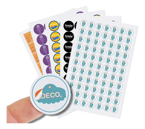 120 Calcomanías Personalizadas 4cm Corte A Registro Color A Todo Color