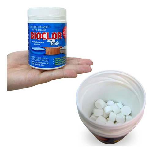 Mini Pastilha De Cloro Com 100 Unidades+ Mini Flutuador Mor