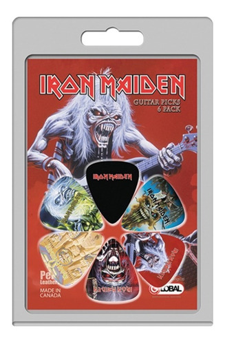 Perri's Iron Maiden Official Picks, paquete de 6 unidades de colores surtidos