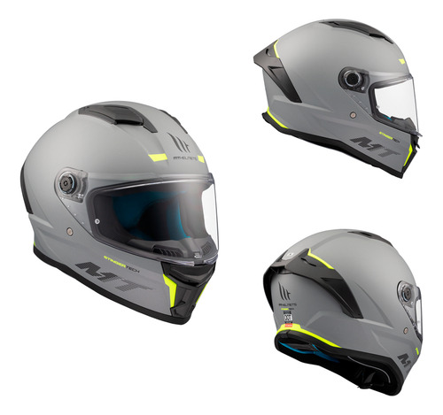 Casco para moto mt helmets stinger stinger 2 gris mate talla l 59 60 cm