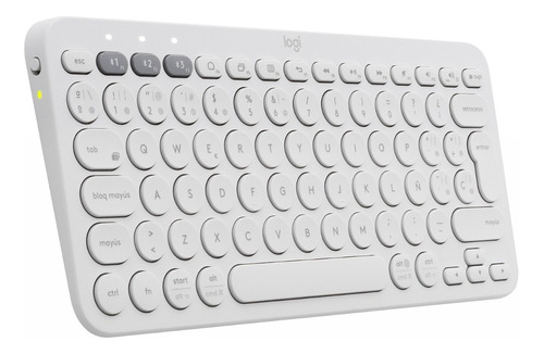Teclado Bluetooth Multidispositivo Logitech K380 White Color del teclado Blanco Idioma Español Latinoamérica