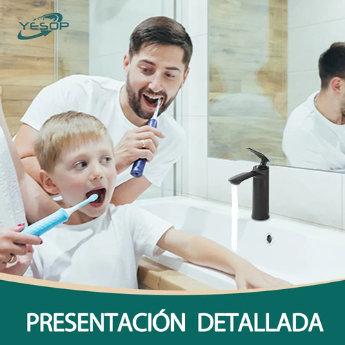 Grifo Para Baño Lavabo Llave Monomando Fregadero Negro Yesop Acabado Mate