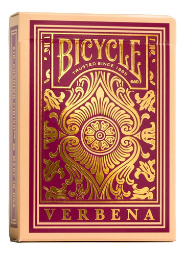 Baralho Bicycle Verbena Cartas Premium Poker Dorso Vermelho Idioma Inglês