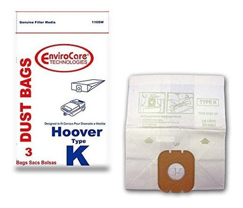 Hoover Tipo K, Bolsas Para Aspiradora (, 3 pack