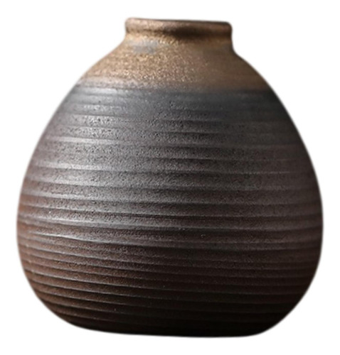 Jarrón De Cerámica Rústica Plantas De 7.8cmx8.3cm
