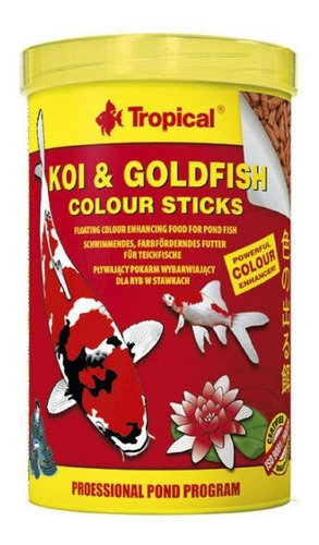 Ração Carpas Tropical Koi Goldfish Colour Sticks 85g Mlfull