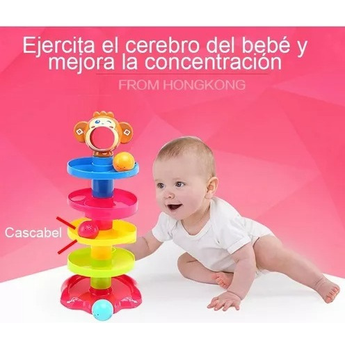 Juego En Forma De Torre Con Tobogán Para Lanzar Pelotas