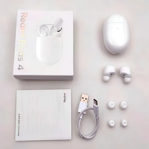 Audífonos in-ear inalámbricos Xiaomi Redmi Buds 4 blanco con luz LED